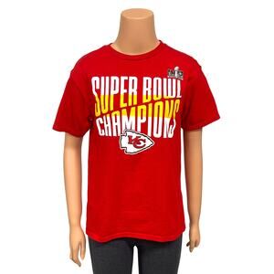 Team Athletics KC Chiefs Super Bowl Champions T-Shirt Sz L Kid’s XS Women's Red